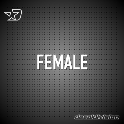 Female Toilet Lettering Sticker